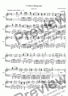page one of F minor Rhapsody