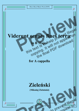 page one of Zieleński-Viderunt omnes fines terræ,in B Major,for A cappella