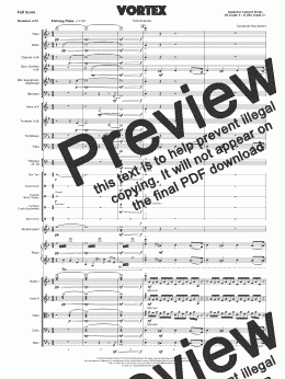 page one of Vortex (Full Orchestra Version)