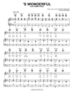 page one of 'S Wonderful (Piano, Vocal & Guitar Chords (Right-Hand Melody))