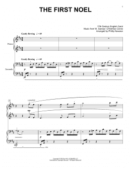 page one of The First Noel (arr. Phillip Keveren) (Piano Duet)