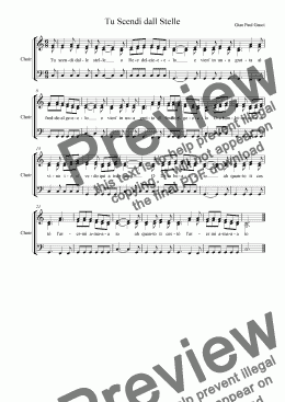 page one of Tu Scendi dalle Stelle (Italian Christmas Song) - Download sheet music