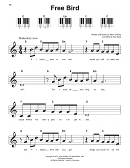 page one of Free Bird (Super Easy Piano)