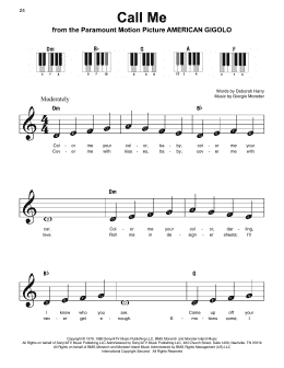 page one of Call Me (Super Easy Piano)