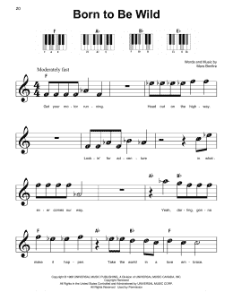 page one of Born To Be Wild (Super Easy Piano)