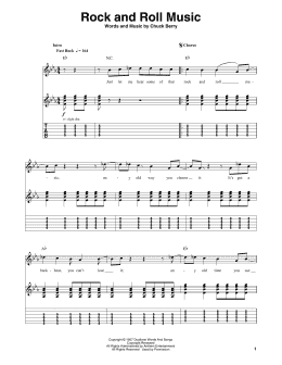 page one of Rock And Roll Music (Guitar Tab (Single Guitar))