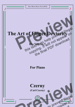 page one of Czerny-The Art of Finger Dexterity,Op.740 No.7