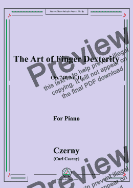 page one of Czerny-The Art of Finger Dexterity,Op.740 No.11