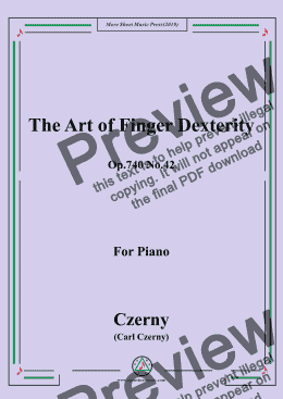 page one of Czerny-The Art of Finger Dexterity,Op.740 No.42