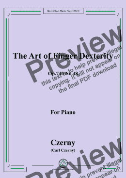 page one of Czerny-The Art of Finger Dexterity,Op.740 No.48