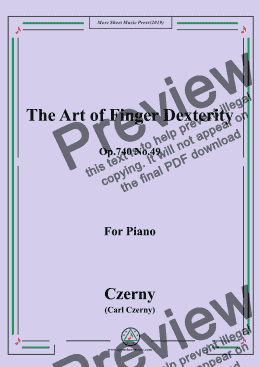 page one of Czerny-The Art of Finger Dexterity,Op.740 No.49