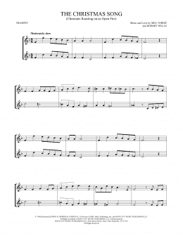 page one of The Christmas Song (Chestnuts Roasting On An Open Fire) (Trumpet Duet)