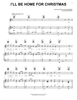 page one of I'll Be Home For Christmas (Piano, Vocal & Guitar Chords (Right-Hand Melody))