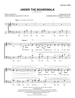 page one of Under The Boardwalk (arr. Barbershop Harmony Society) (SATB Choir)