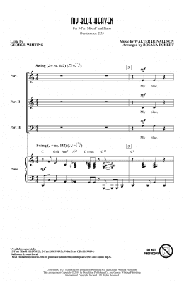 page one of My Blue Heaven (arr. Rosana Eckert) (3-Part Mixed Choir)