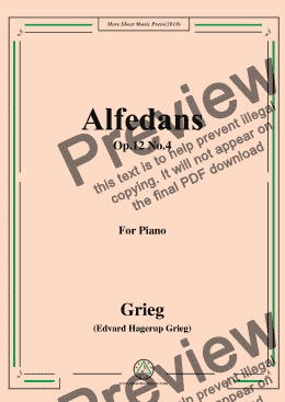 page one of Grieg-Alfedans Op.12 No.4