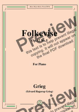 page one of Grieg-Folkevise Op.12 No.5