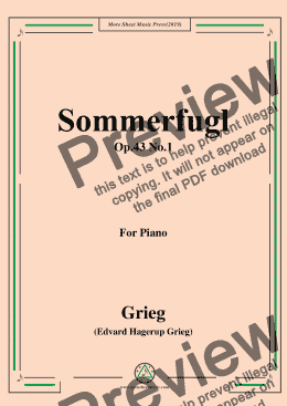 page one of Grieg-Sommerfugl Op.43 No.1