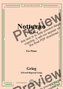 page one of Grieg-Notturno Op.54 No.4