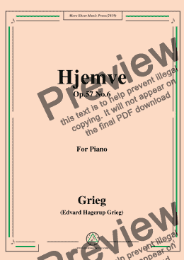 page one of Grieg-Hjemve Op.57 No.6