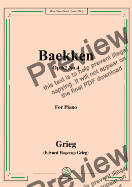 page one of Grieg-Baekken Op.62 No.4