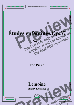 page one of Lemoine-Études enfantines(Etudes),Op.37,No.48