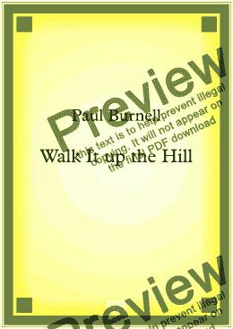 page one of Walk It up the Hill - Score and parts