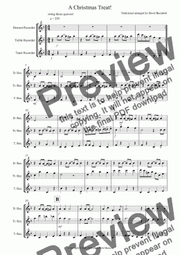 page one of A Christmas Treat! for Recorder Trio