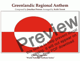 page one of Greenlandic Regional  Anthem ("Nunarput utoqqarsuanngoravit'') for String Orchestra (World National Anthem Series)