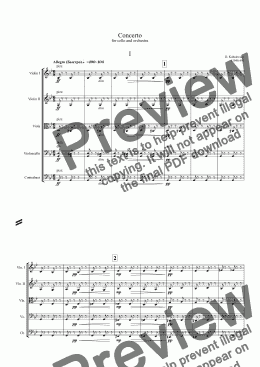 page one of Cello Concerto mov. I (orch. parts only)