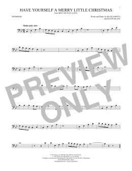 page one of Have Yourself A Merry Little Christmas (Trombone Solo)