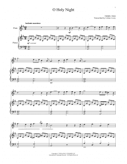 page one of O Holy Night (Flute and Piano)