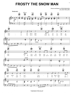 page one of Frosty The Snow Man (Vocal Pro + Piano/Guitar)