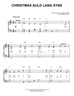 page one of Christmas Auld Lang Syne (Easy Piano)