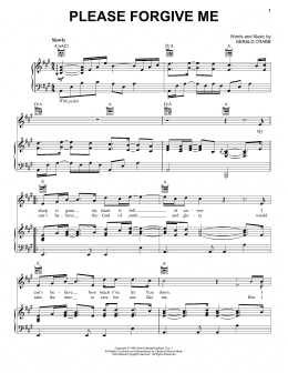 page one of Please Forgive Me (Piano, Vocal & Guitar Chords (Right-Hand Melody))