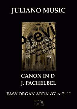 page one of CANON IN D (EASY ORGAN - C VERSION) - PACHELBEL