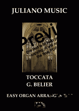 page one of TOCCATA (EASY ORGAN - C VERSION) - BELIER 