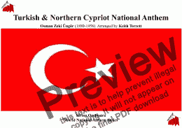 page one of Turkish & Northern Cypriot National Anthem ''Istiklâl Marşı'' for String Orchestra (World National Anthem Series)