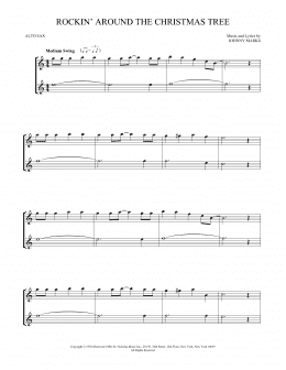 page one of Rockin' Around The Christmas Tree (Alto Sax Duet)