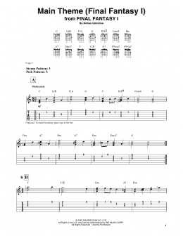 page one of Main Theme (Final Fantasy I) (Easy Guitar Tab)