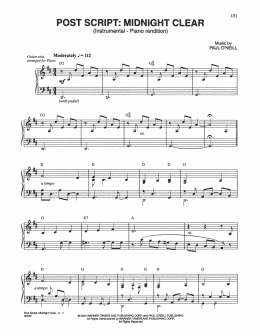 page one of Post Script: Midnight Clear (Piano Solo)