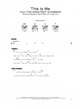 page one of This Is Me (from The Greatest Showman) (Really Easy Guitar)