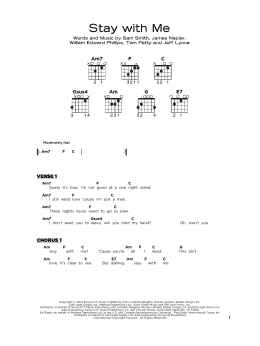 page one of Stay With Me (Really Easy Guitar)