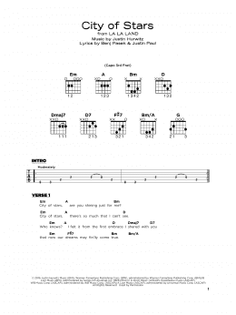 page one of City Of Stars (from La La Land) (Really Easy Guitar)