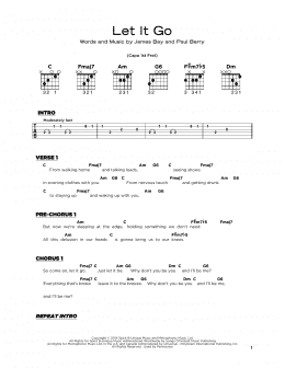 page one of Let It Go (Really Easy Guitar)