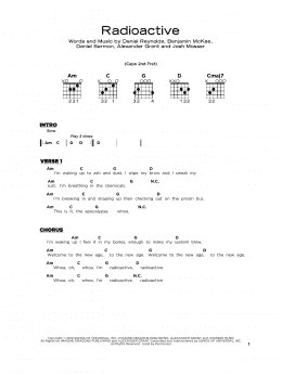 page one of Radioactive (Really Easy Guitar)