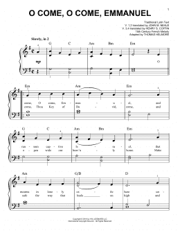 page one of O Come, O Come, Emmanuel (Easy Piano)