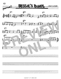 page one of Bessie's Blues (Real Book – Melody & Chords – Bb Instruments)