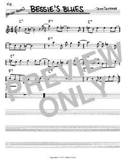 page one of Bessie's Blues (Real Book – Melody & Chords – Eb Instruments)