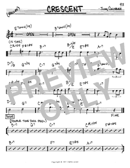 page one of Crescent (Real Book – Melody & Chords – Eb Instruments)